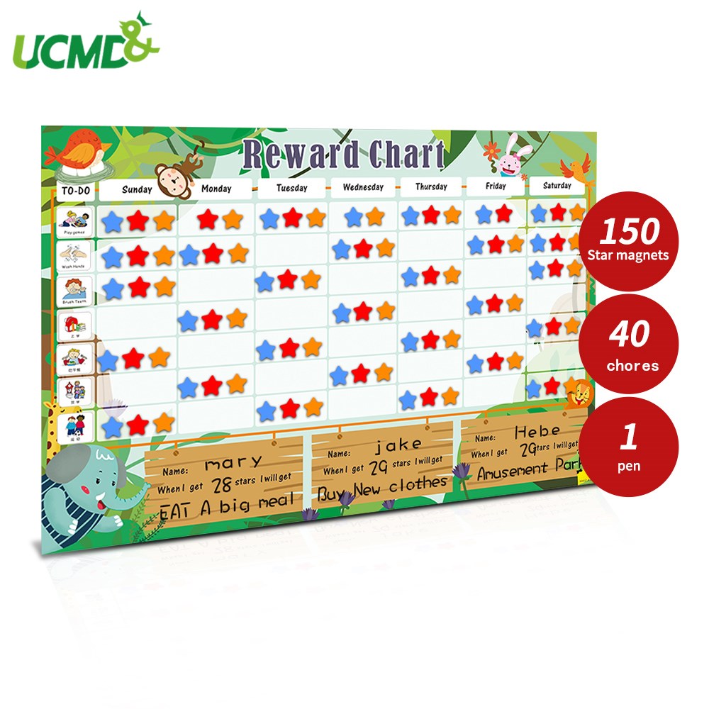 Magnetische Zeit Zeitplan Kalender Verantwortung Diagramm Verhalten Lästige Pflicht Belohnung Diagramm für Mehrere freundlicher Pädagogisches Entwicklungs Spielzeug