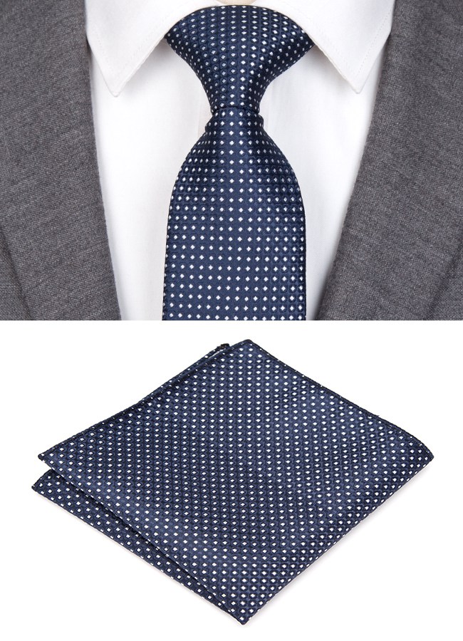 Herreslips kravatsæt jacquardternede slips til mænd stribet slips til bryllup afslappet jakkesæt smalt slips skjortetilbehør: Grå