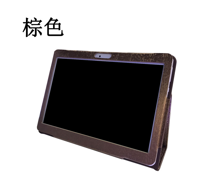 PU Leather Cover for BDF BMXC K107 S107 K108 T900 MTK8752 MTK6592 MTK6580 Octa Core 10.1 inch Tablet Case + Screen Film: brown