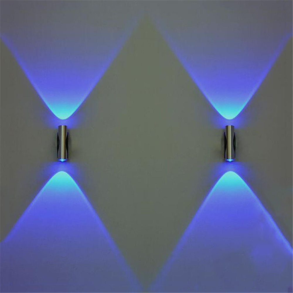 Tweekoppige Led Licht Slaapkamer Blauw Aluminium Wandlamp Thuis Blaker Luces Led Decoracion Bar Ktv Veranda Muur Plafond led Licht