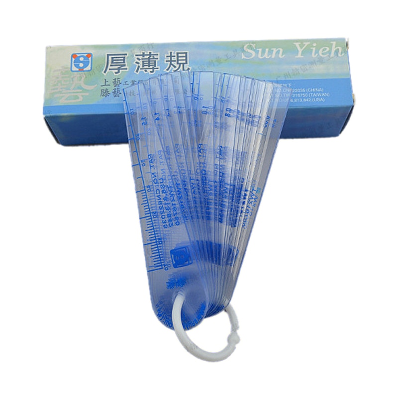 13 Blades Metric Feeler Gauges Thickness Gap Metric Filler Feeler Gauge Metric Measurement 0.05 to 1mm Plastic Measuring Tools