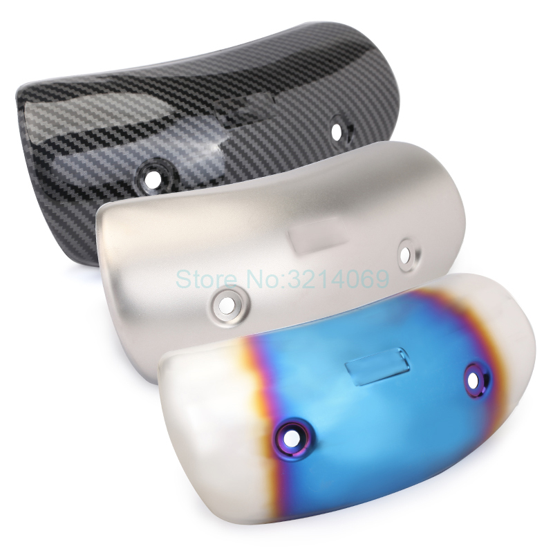 Universel moto tuyau d'échappement Imitation Fiber de carbone protecteur bouclier thermique couverture garde Anti-échaudage couverture pour TMAX 530 XMAX
