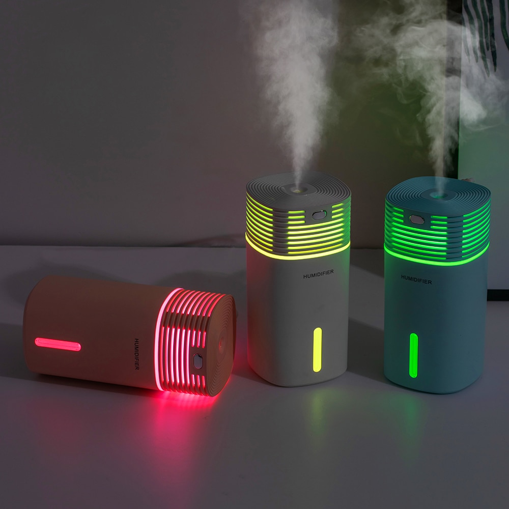 Humidificateur d'air portable 255ml ultrasons couleur creuse lampe cube humidificateur bureau chambre voiture usb diffuseur d'arôme brumisateur