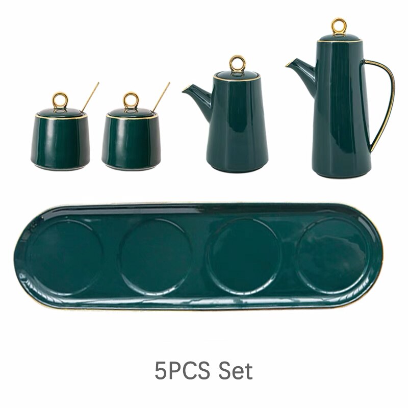 Juego de tarros de cerámica de lujo para condimentos, tarro de especias, contenedor de sal, tazón de azúcar con botella de vinagre y aceite, almacenamiento de cocina