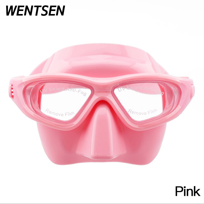 Free diving glasses Snorkel kit diving equipment underwater diving mask for freediving snorkeling set freedive goggles: Pink