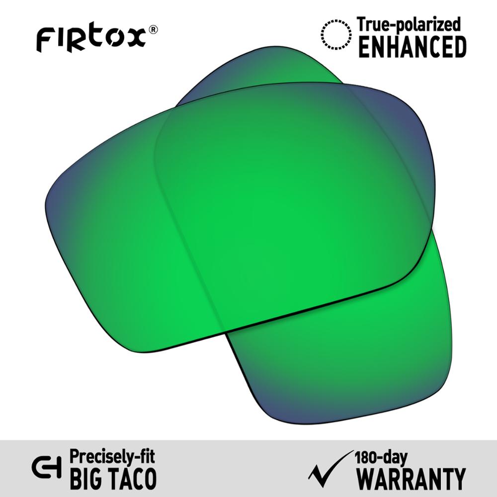 Firtox true  uv400 polarisoidut linssit korvaavat oakley big taco  oo9173 aurinkolasit (vain yhteensopiva linssi) - useita värejä: Vihreä polarisoitunut