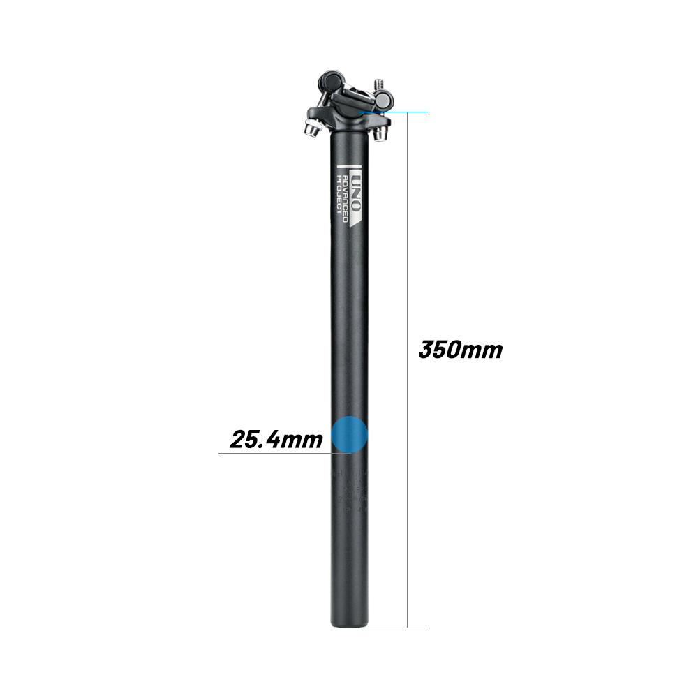 Uno canote de bicicleta ultraleve, peça de assento para bicicleta de alumínio, mtb, 25.4/27.2/30.9/31.6*350/400mm: 25.4X350MM