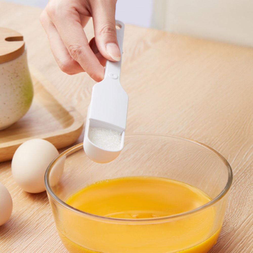 Multi Purpose Measuring SpoonsWith scale Baking Accessories Removable Slide Cover Measuring Kitchen Gadgets