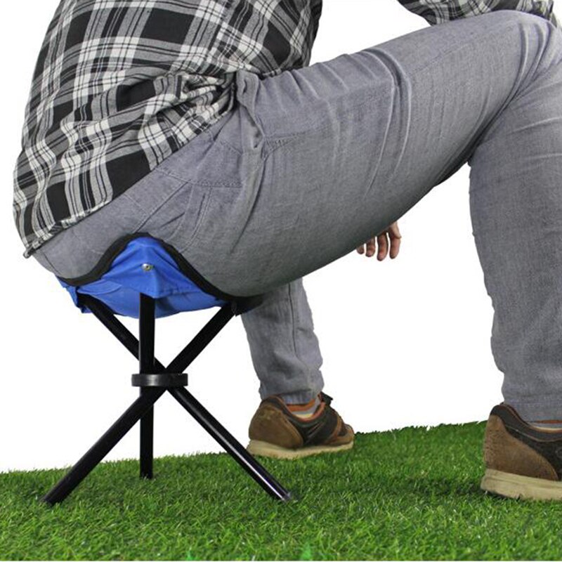 Foldable Pop Up Chair Portable Lightweight Folding Camping Hiking Stool Tripod Chair Seat For Fishing Festival Picnic