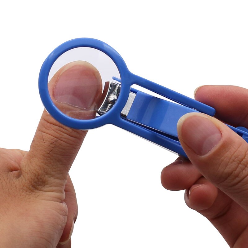 Portable Nail Clipper with Magnifying Glass Flip Magnifier Fingernail Cutter for Baby Old Man Finger Toe Manicure Pedicure Tool