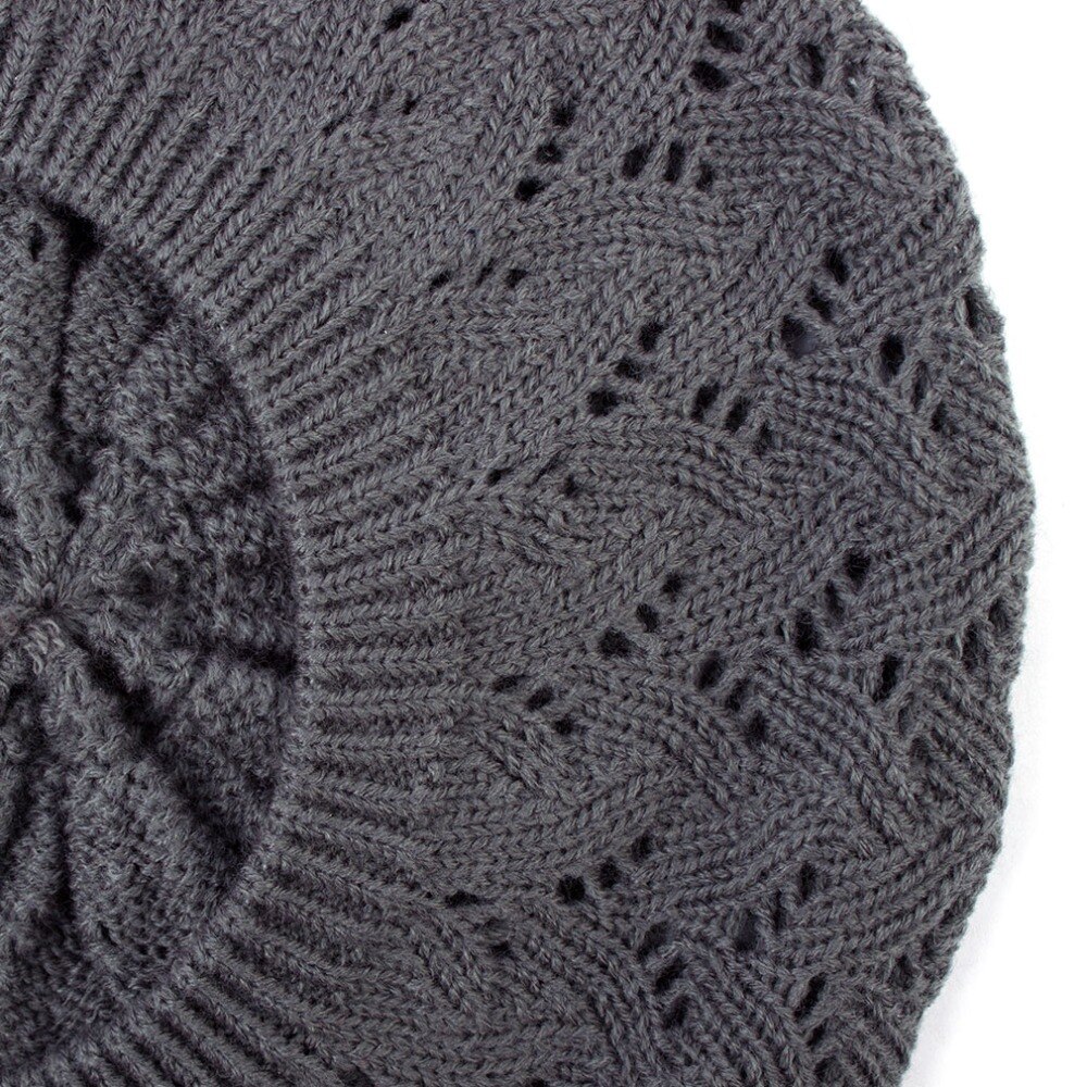 Geebro kvinders almindelig farve strik beret hat damer fransk kunstner beret hatte forår afslappet tynde akryl berets til kvinder beanie