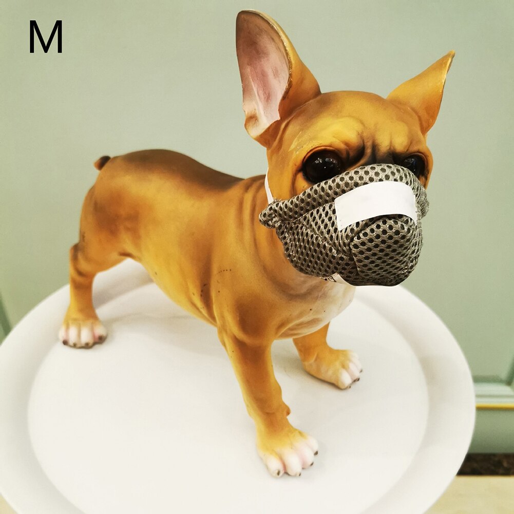 Hund mund snude gøende kæledyr produkter tilbehør hund snude maske til pitbull anti bark bid til stor lille mellem hund: Mørkegrå / L