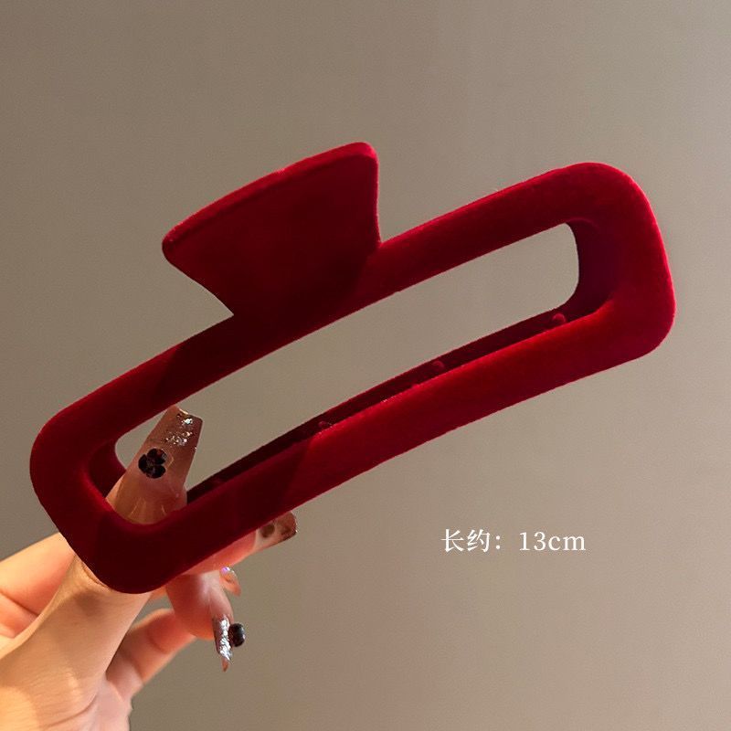 Pinzas para el cabello con lazo de terciopelo rojo para mujer, pinza para el pelo para otoño e invierno, horquilla francesa, accesorios para el cabello, tocado femenino,: YELLOW