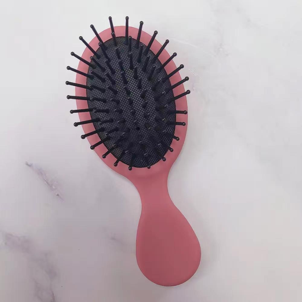 Freeship Mini Air Cushion Comb Travel Curly Hair Comb Home Air Cushion Massage Comb Home Men and Women Style Hair Rolling Comb: Dark Gray