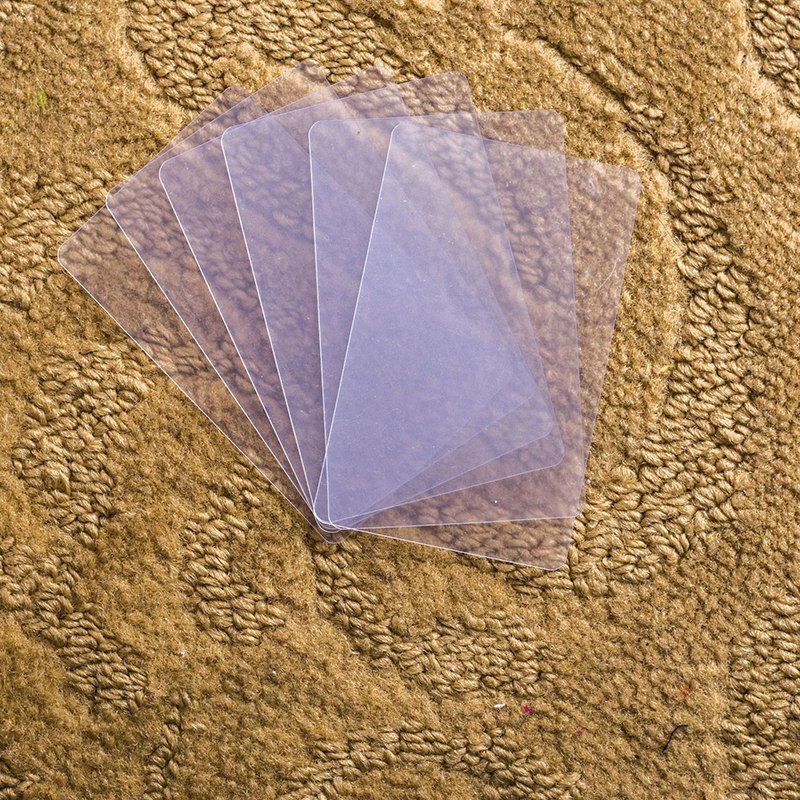 Visittkort 85.5 x 54mm matt plast pvc blankt gjennomsiktig kort uten utskrift