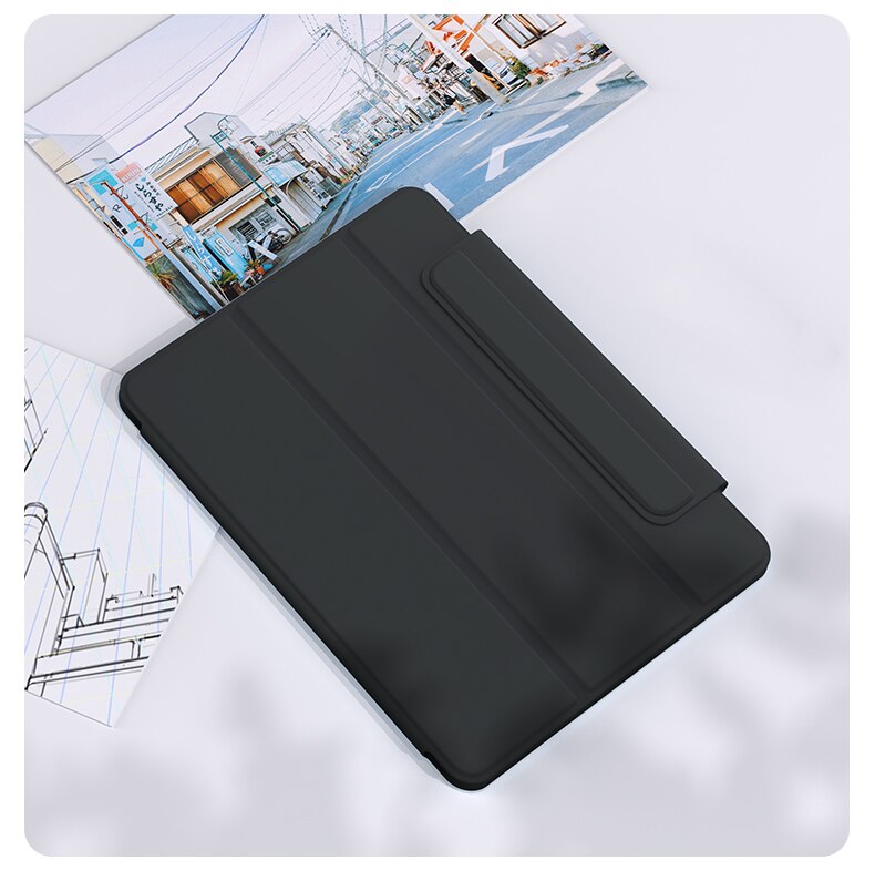 Husă magnetică pentru xiaomi pad 5 husă pentru mi pad 5 5 pro funda pentru trezirea și somnul automată susține încărcarea creionului: Negru