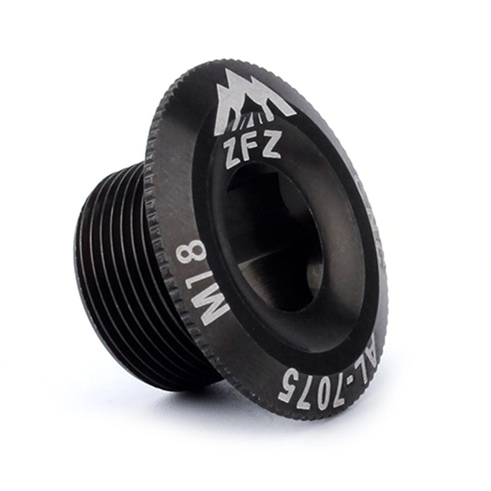 M20 M18 M15 Crank Cover Crank Screw Cap MTB Crankset Crank Cover Aluminum BMX Road Bike Fitting Bicycle Parts: M18 Black