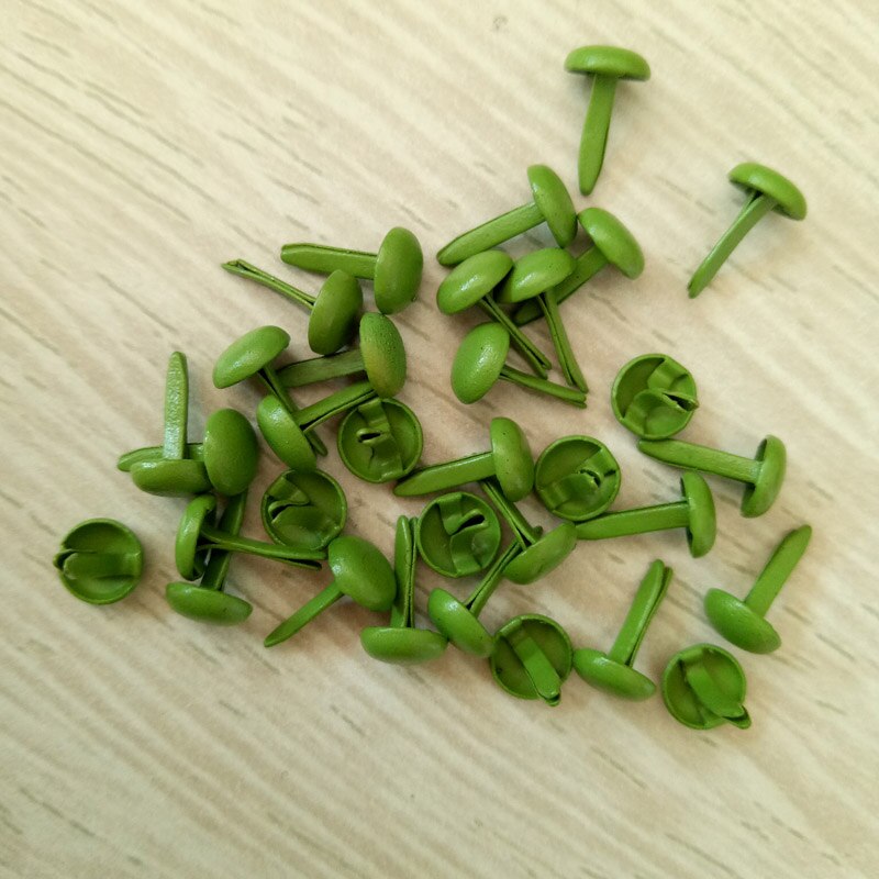 100Pcs Mixed Color 5mm Metal Round Brads Scrapbook Brads Paper Craft Decoration Embellishment Fastener DIY Metal Brads Crafts: 3 as photo