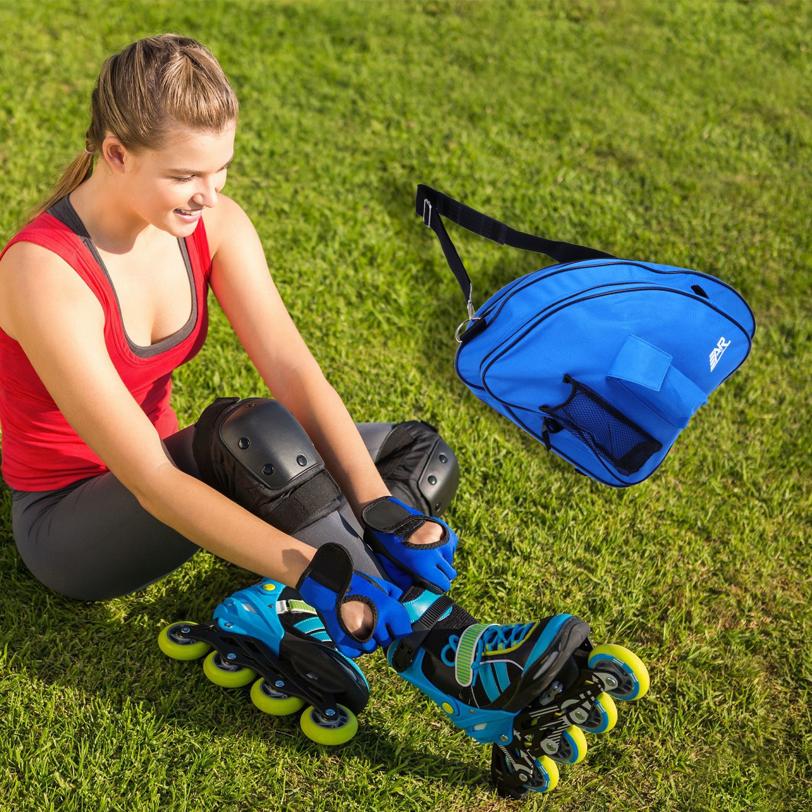 1pc Roller Skates Handbag Ice Skate Storage Bag Roller Skates Storage Pouch