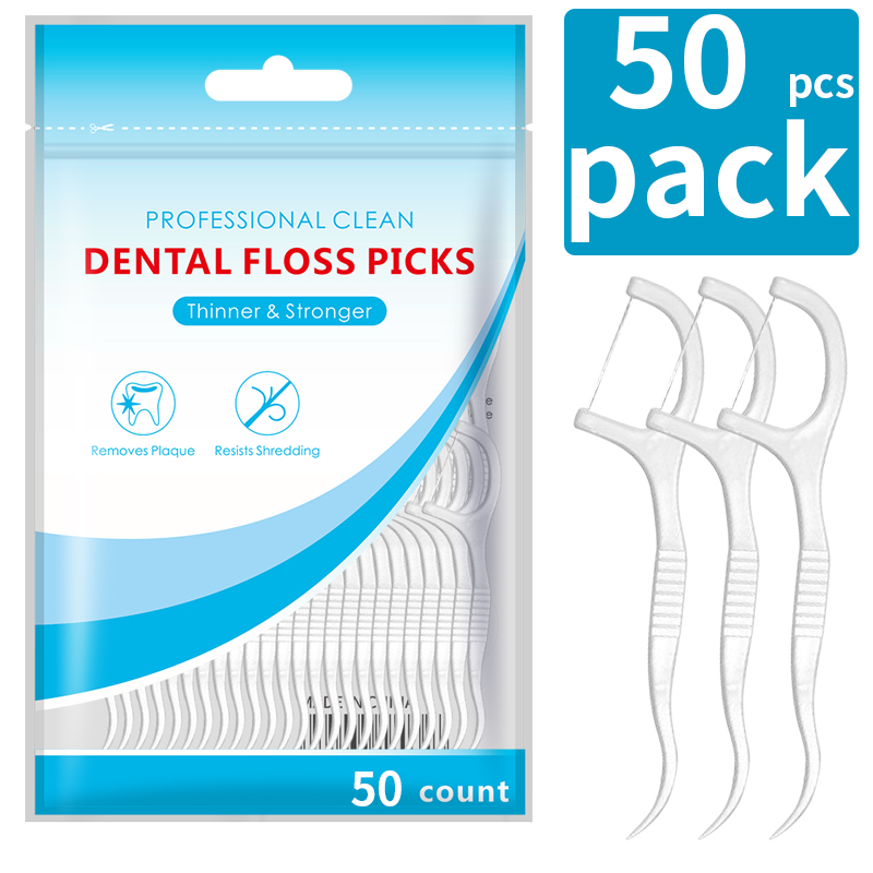 600/300/150/50pcs Ultra-Fine Toothpicks, Home Set, Portable and Disposable Care Floss- Deep Cleaning for Oral Care: green