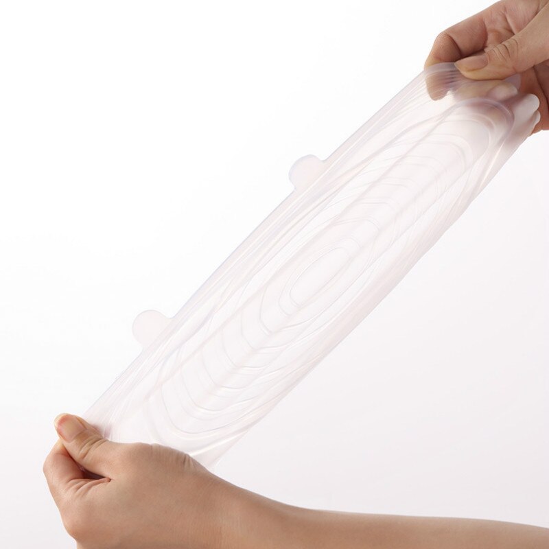 6/2 stk genanvendelige silikone stretch låg universal låg silikone mad taper wrap skål grydelåg låg gryde madlavning køkken propper