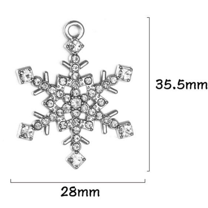 Dawapara Schneeflocke Reize Ohrringe/neckalces Weihnachten für Frauen Strass Schmuck 5 stücke: HA127241