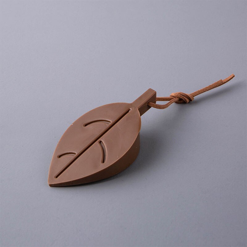 Butoir de porte en Silicone en forme de feuilles pour bébé, protection Anti-pincement, sécurité des enfants: Marron