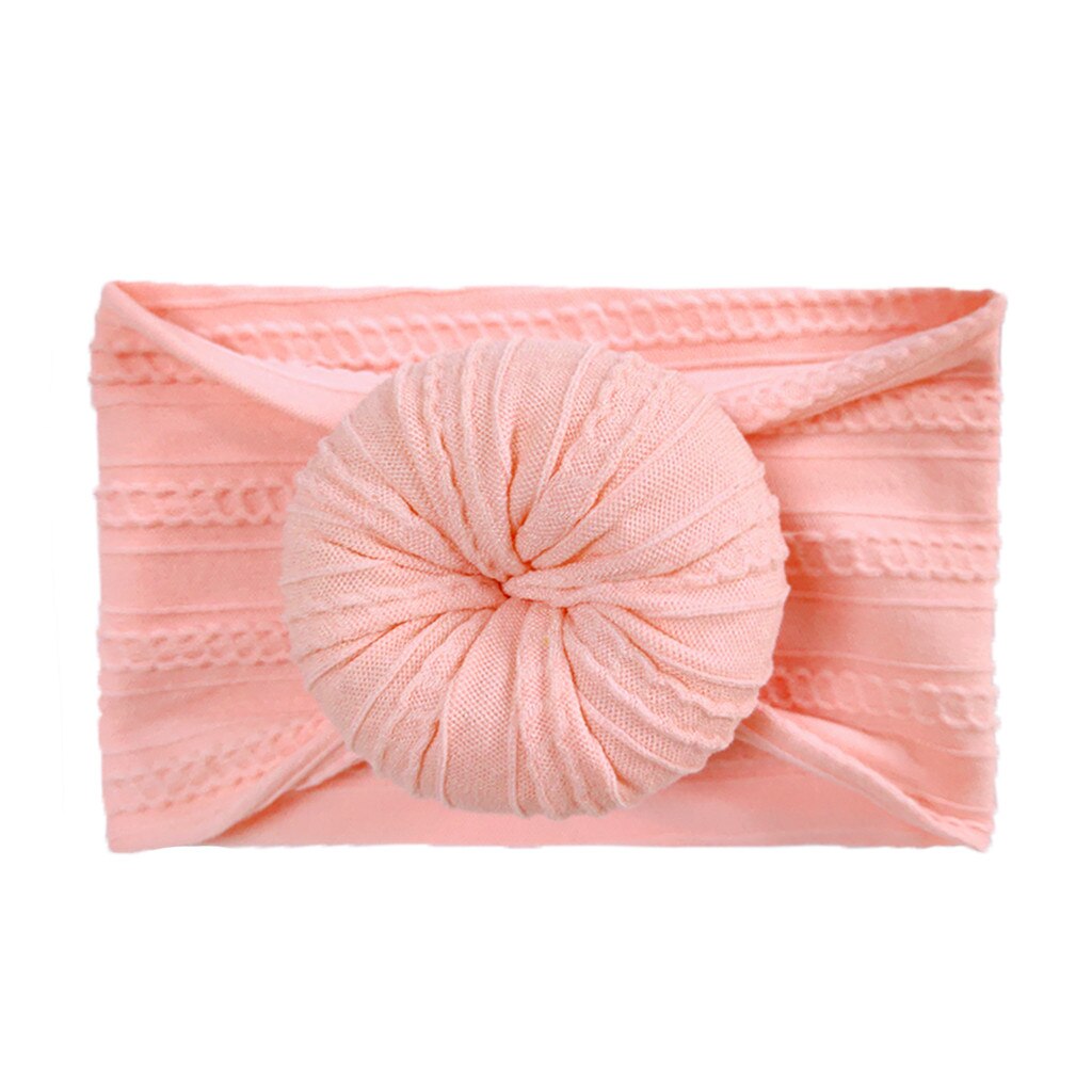 Baby Turban Hat with Bow Children Hats Cotton Blend Newborn Beanie Top Knot Caps Kids Photo Props Baby Shower accessories: D