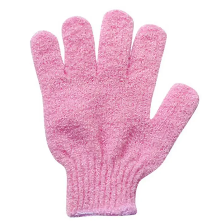 Gant de toilette de nettoyage du corps, brosse douce, maison, hôtel, salle de bain, boule de douche, ensemble d'épurateur de dos, serviette exfoliante pour la peau, gants de bain: Rose