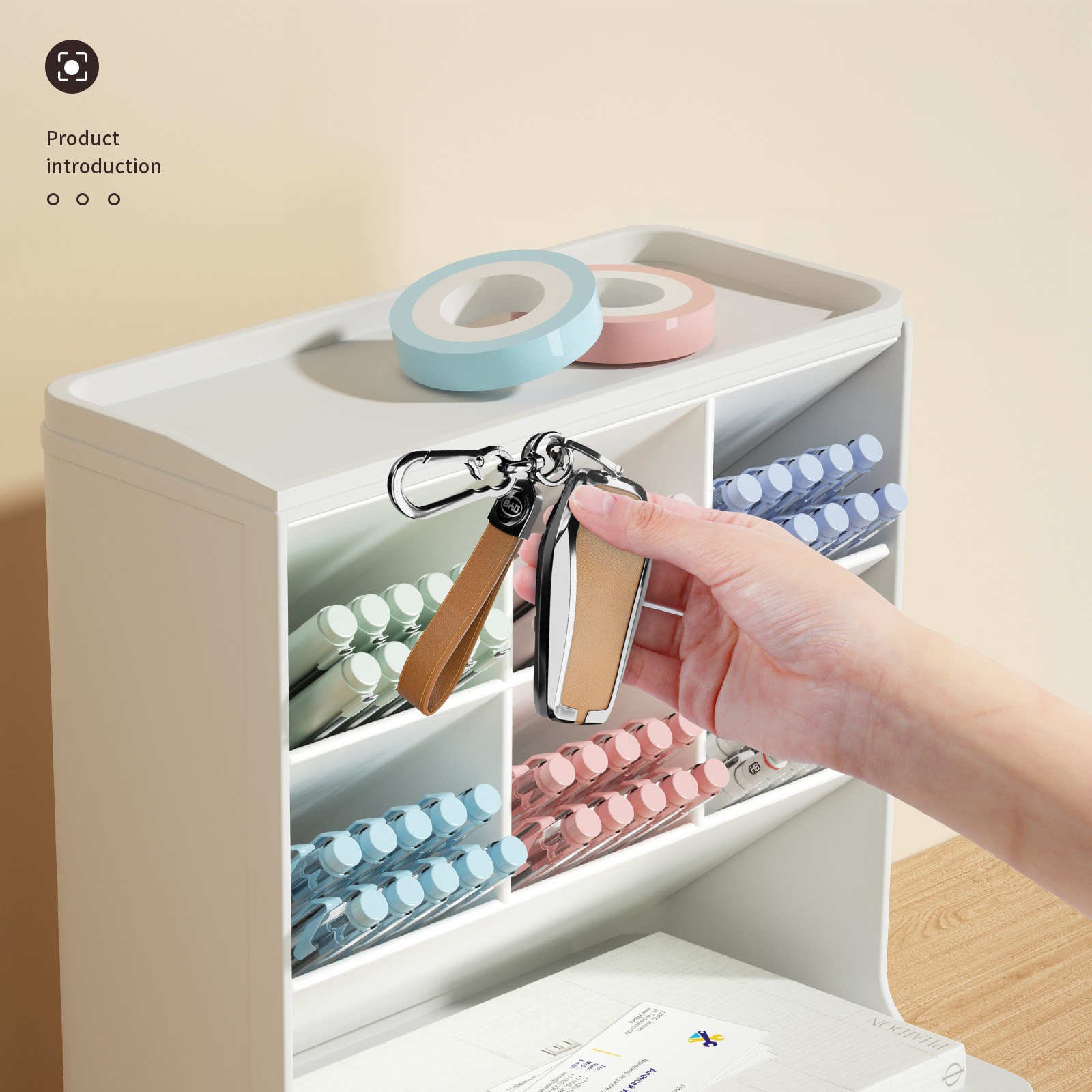 Kontor skrivebordsorganisator papirvarer arrangører opbevaring opsætning tilbehør skrivebord penholdere lyserøde gadgets