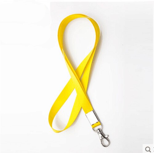 1pcs Lanyards ID Badge Holder ID Card Pass Straps Badge Key Holder Keychain: Yellow