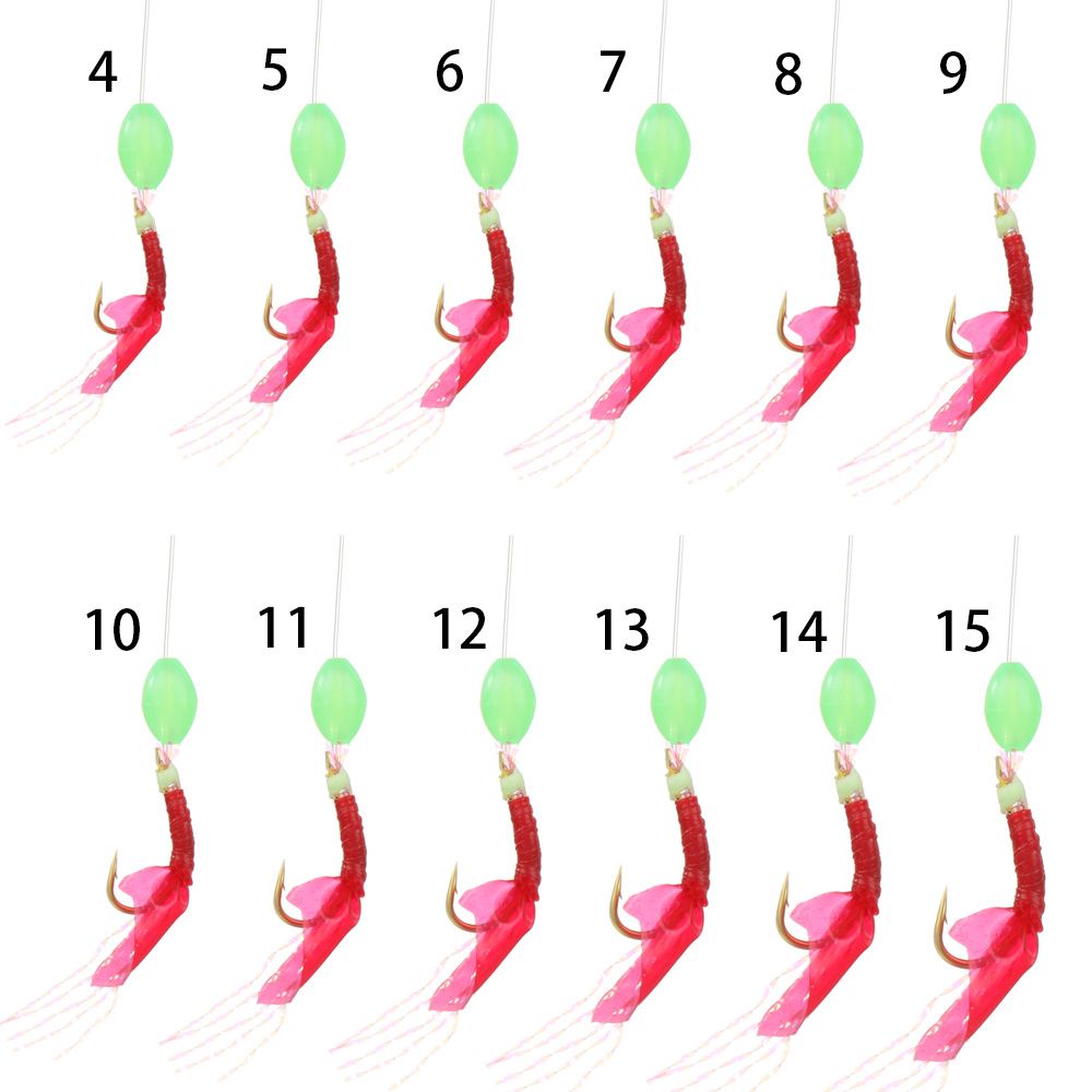 1Pack Sabiki Rigs Saltwater Artificial Fishing Lures Luminous Sea Bait Mackerel Pesca Tackle Fishskin String Hooks Feather Hook