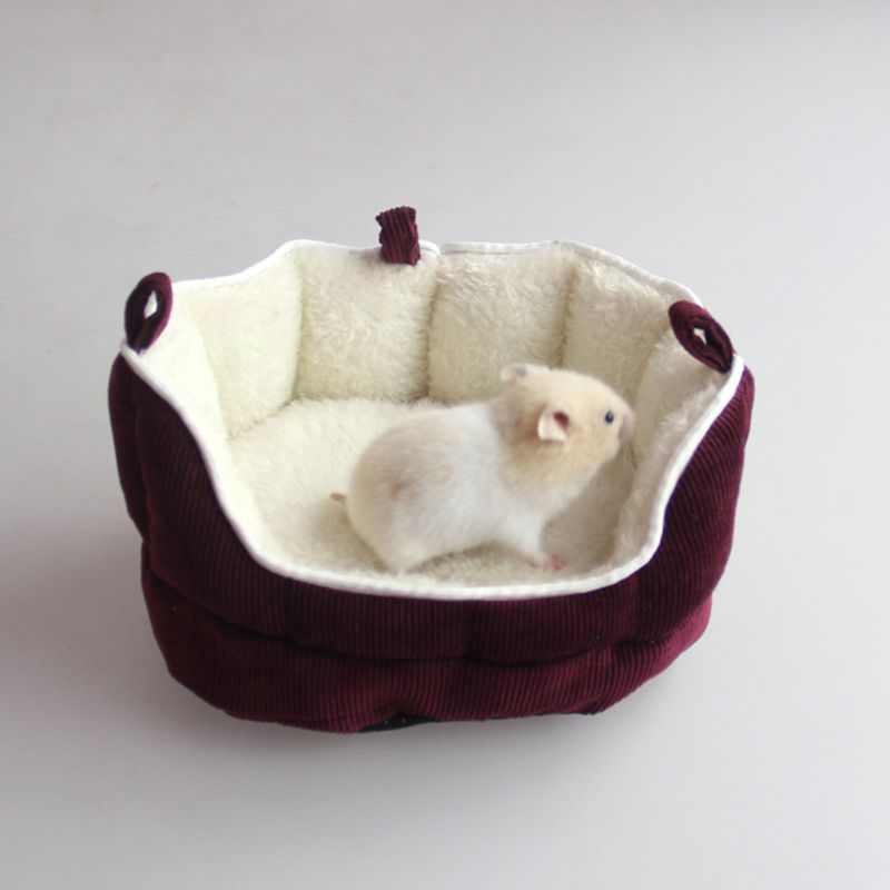Klein Huisdier Hamster Nest Fluwelen Opknoping Hangmat Slaapbank Voor Fret Cavia Eekhoorn Winter Warm Nest Klein Dier Levert c42