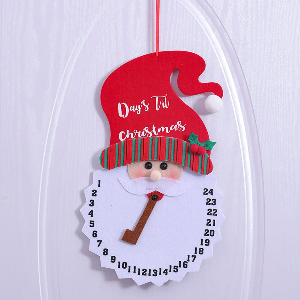 Non-Woven Santa Claus/Snowman Christmas Advent Countdown Clock Wall Calendar Home Decoration