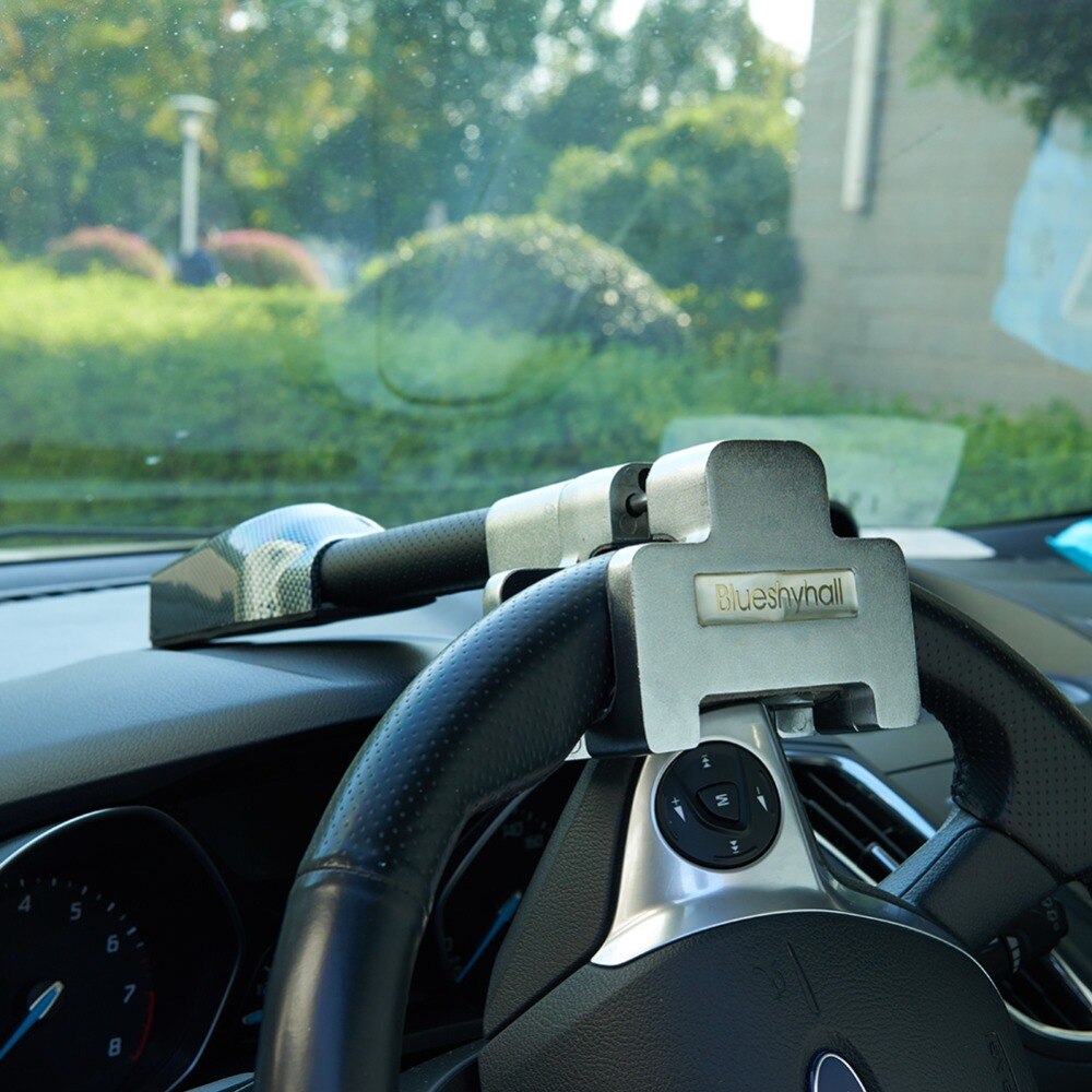 Cadenas de sécurité au volant pour voiture, cadenas de sécurité universelle, avec alarme, cadenas de Protection rétractable, en T