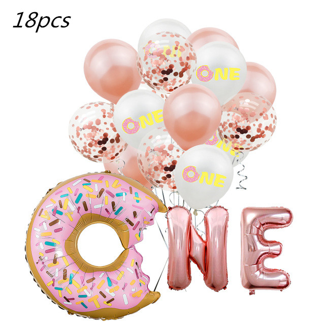 Donuts Dinner Plates Party Supplies Tableware Napkins Tablecloth Balloons Donut Grow Up Birthday Party Baby Shower Decorations