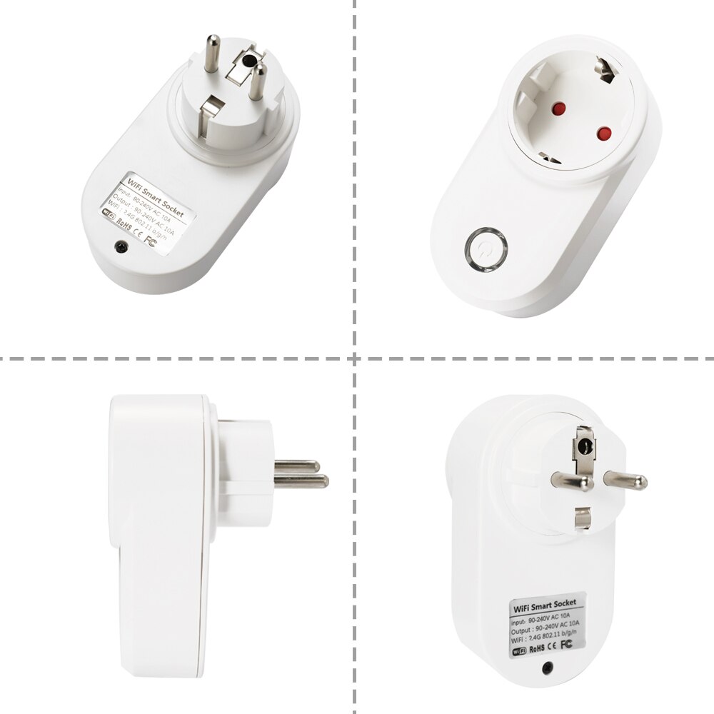 WiFi Intelligent Socket APP Wireless Home Timer 200V 10A Flame Retardant Appliance Controller Socket