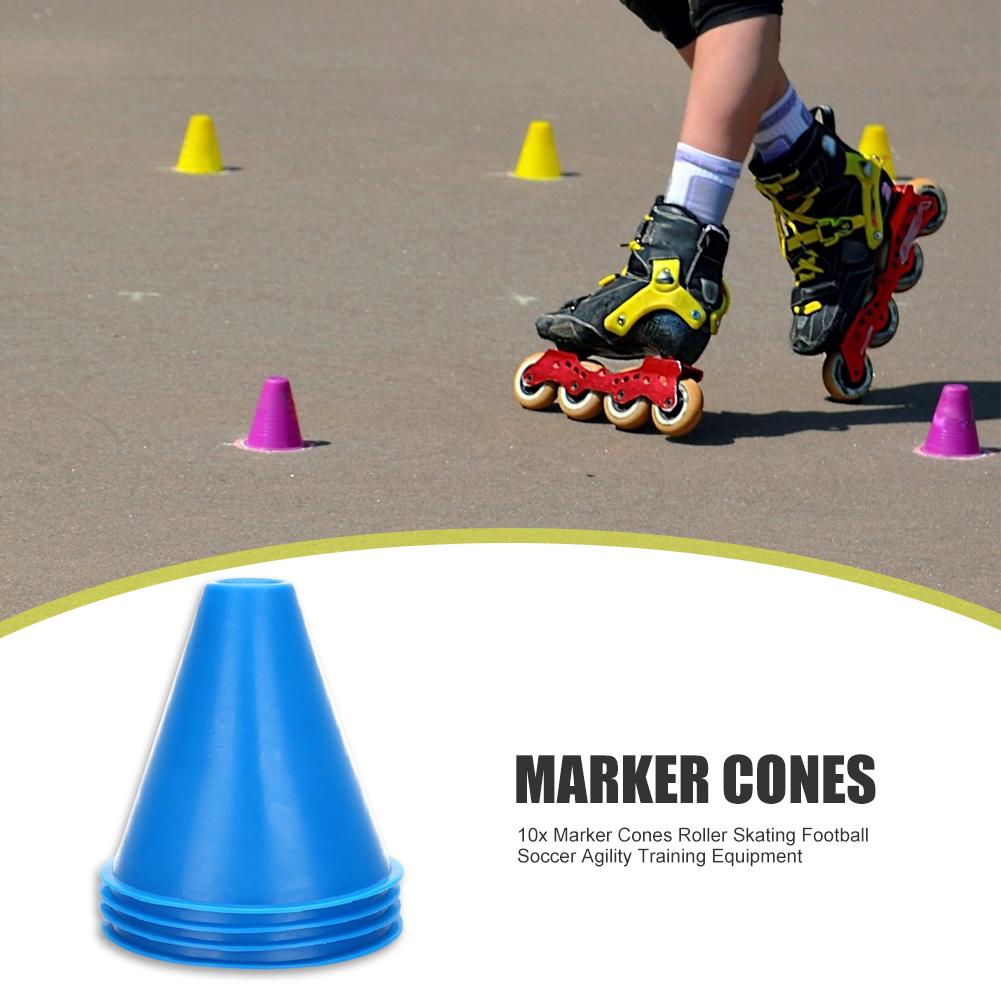 Marker Cones Multi-function 10pcs/set Marker Cones Roller Skating Football Soccer Agility Training Equipment