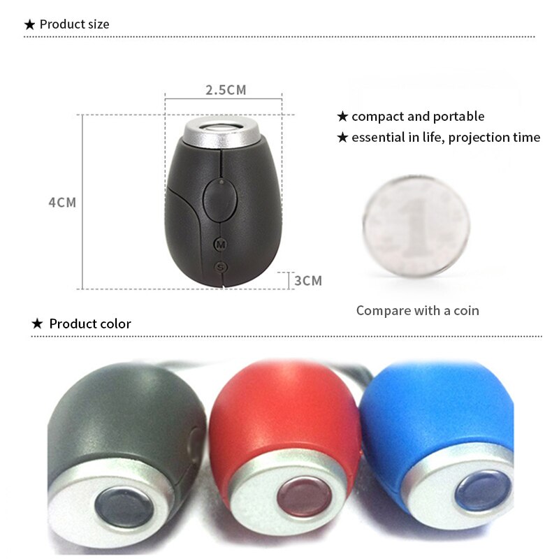 Mini montre projecteur lampe de projecteur | Bracelet de Projection numérique, corde suspendue, petite horloge Portable, haute intensité,