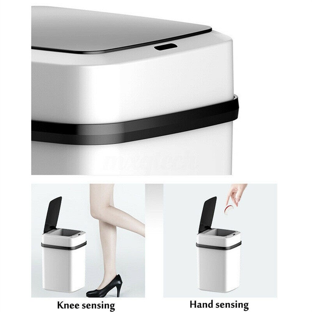 10L Home Intelligent Trash Can Automatic Sensor Dustbin Smart Sensor Electric Waste Bins PP Plastic Eco-Friendly Dustbin Househo