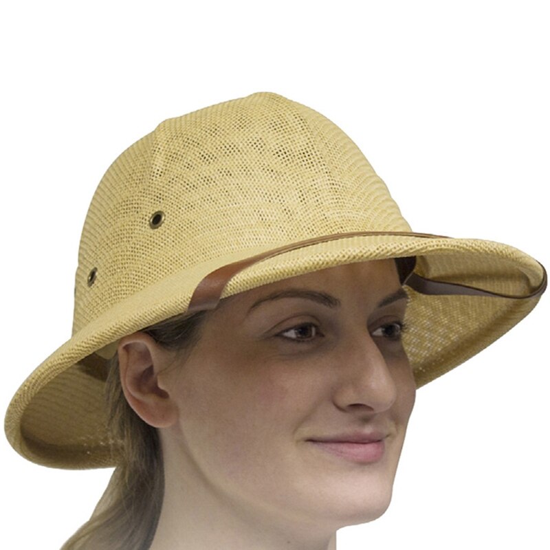 Vietnam War Army Hat Women Men British Explorer Straw Helmet Summer Boater Bucket Sun Hat Unisex Jungle Miners Cap