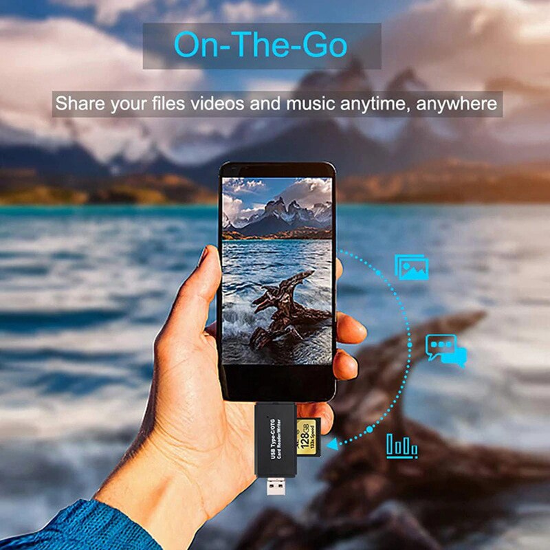 USB Typ C Adapter 3-in-1 Computer Android Handy Dual Use Typec Multifunktionaler OTG Kartenleser Mini Kamera TF SD Karte