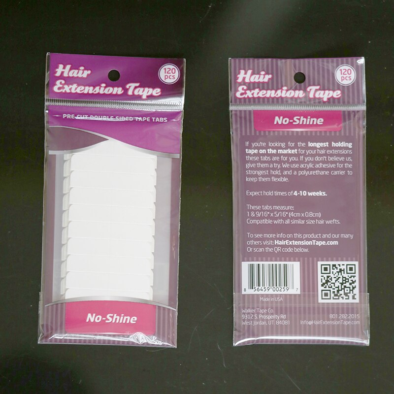 10*12 stks/lot walkerNo Shine Hair Extension Tape Adhesive Bonding Dubbelzijdig Tape Waterdichte haarverlenging tape