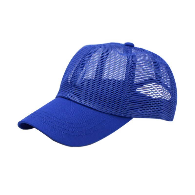 Spring and Summer Fresh Candy Color Baseball Net Cap Multicolor: Blue