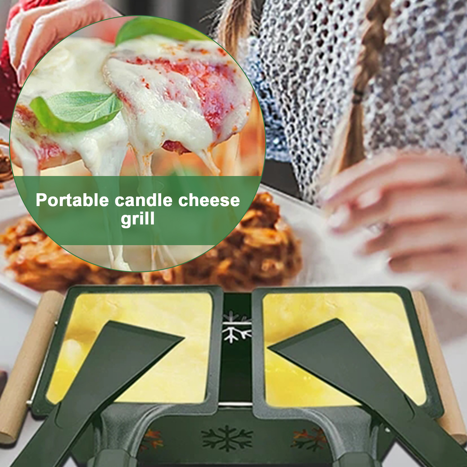 2 Pcs Non-stick Metalen Kaas Raclette Oven Grill Plaat Rotaster Bakplaat Kachel Set Boter Kaas Bakken Pan bakken Tool