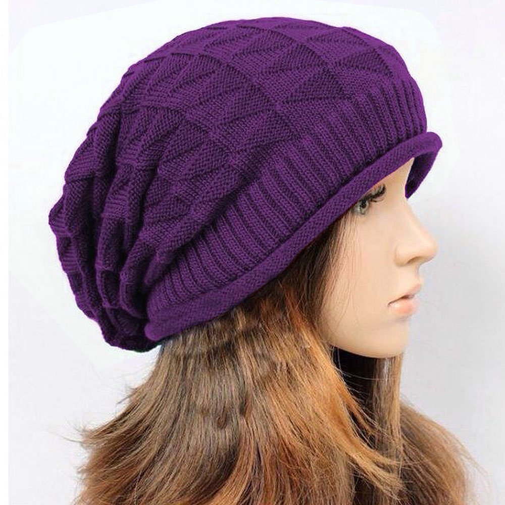 Efterår toca gorros hue vinter strik uld hue afslappet unisex kasketter herre og dame huer strikket gorro varm nc: Lilla