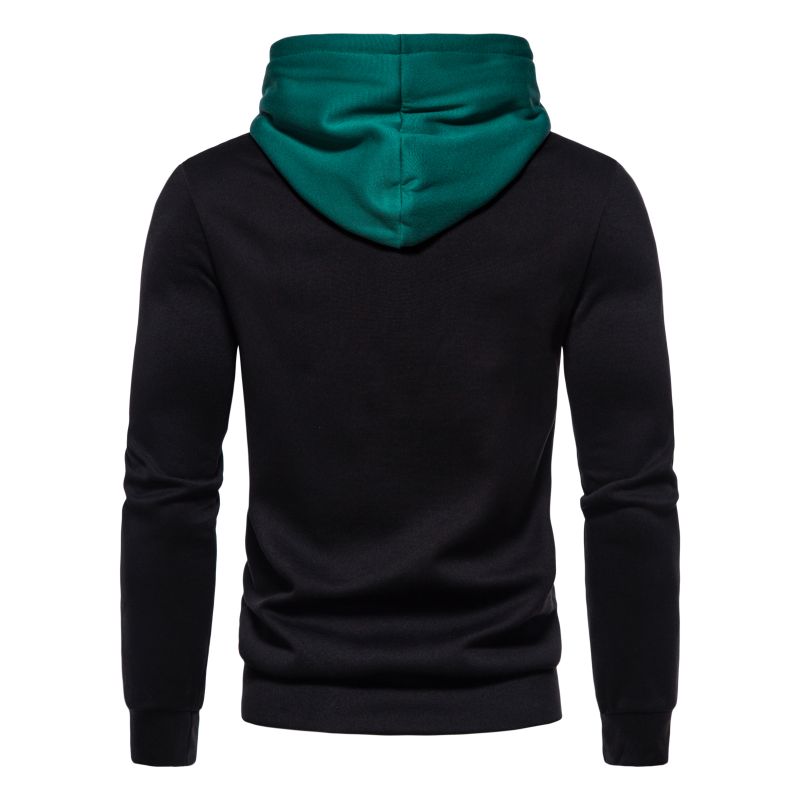 Outono nova camisola com capuz masculina casual moda cor correspondência grande tamanho esportes hoodie pulôver casal camisola ropa hombre