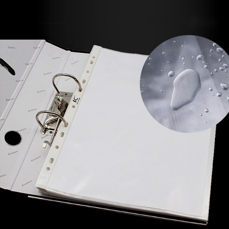 A3 Presentation Bag A3 Binder File Bag Poly-Punched Pocket 11 Holes For A3 Ring Binder Folder W32*H43.5cm(12.6" * 17.13")(25pcs)