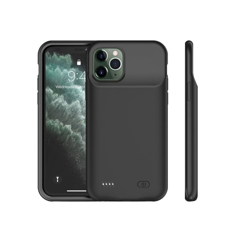 Caso de banco de potência carregador para iphone 11 pro max x xr xs max 12 pro max ultra fino carregador de bateria capa para iphone7 8 plus se 2020