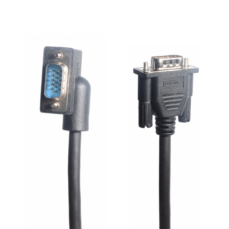 90 ° vga-näyttö oikea &amp; vasen &amp; ylös &amp; alas kulmassa oleva uros-suora uros-adapterikaapeli, hanhenkaulatyyppinen kulmikas vga-näyttökaapeli